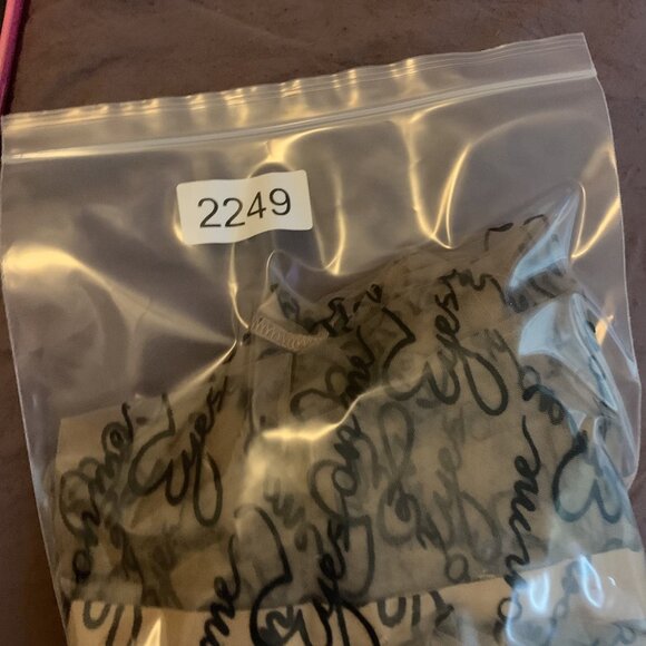 Fashion Nova Womens M Sheer Button Up Shirt Tan Brown Puff Sleeve Tie Neck - Picture 12 of 12